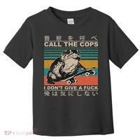 Call The Cops I Don’T Give A Fck Skateboarding Toad Japanese Toddler T-Shirt thumb 0