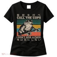 Call The Cops I Don’T Give A Fck Skateboarding Toad Japanese Women's T-Shirt thumb 0