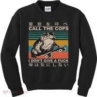 Call The Cops I Don’T Give A Fck Skateboarding Toad Japanese Kids Sweatshirt thumb 0