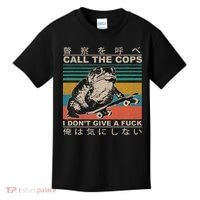 Call The Cops I Don’T Give A Fck Skateboarding Toad Japanese Kids T-Shirt thumb 0