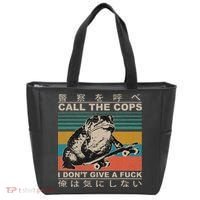 Call The Cops I Don’T Give A Fck Skateboarding Toad Japanese Tote Bag thumb 0