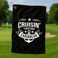 Cruisin Together Caribbean Cute Gift Golf Towel thumb 1