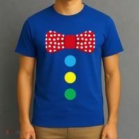 Clown Tie Costume Circus Rainbow Halloween Carnival T-Shirt thumb 3