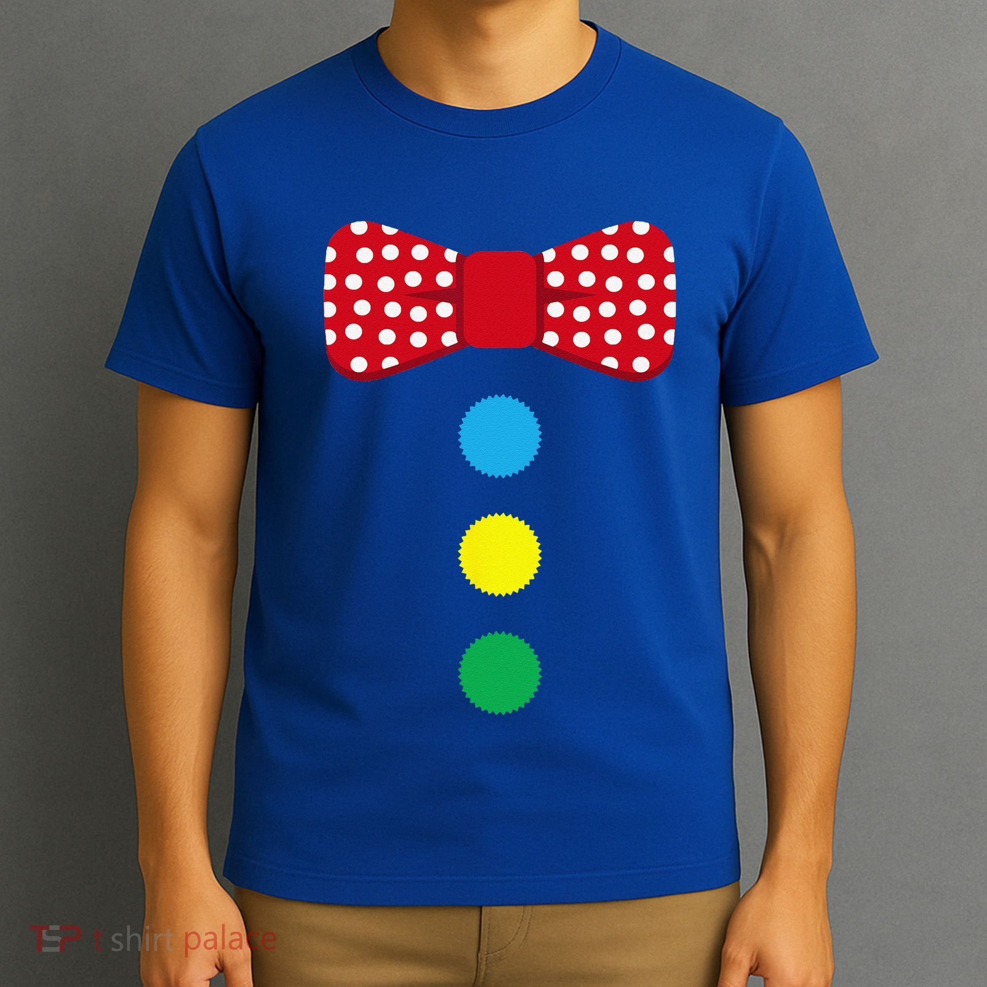 Clown Tie Costume Circus Rainbow Halloween Carnival T-Shirt