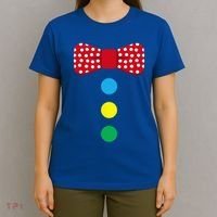 Clown Tie Costume Circus Rainbow Halloween Carnival T-Shirt thumb 4