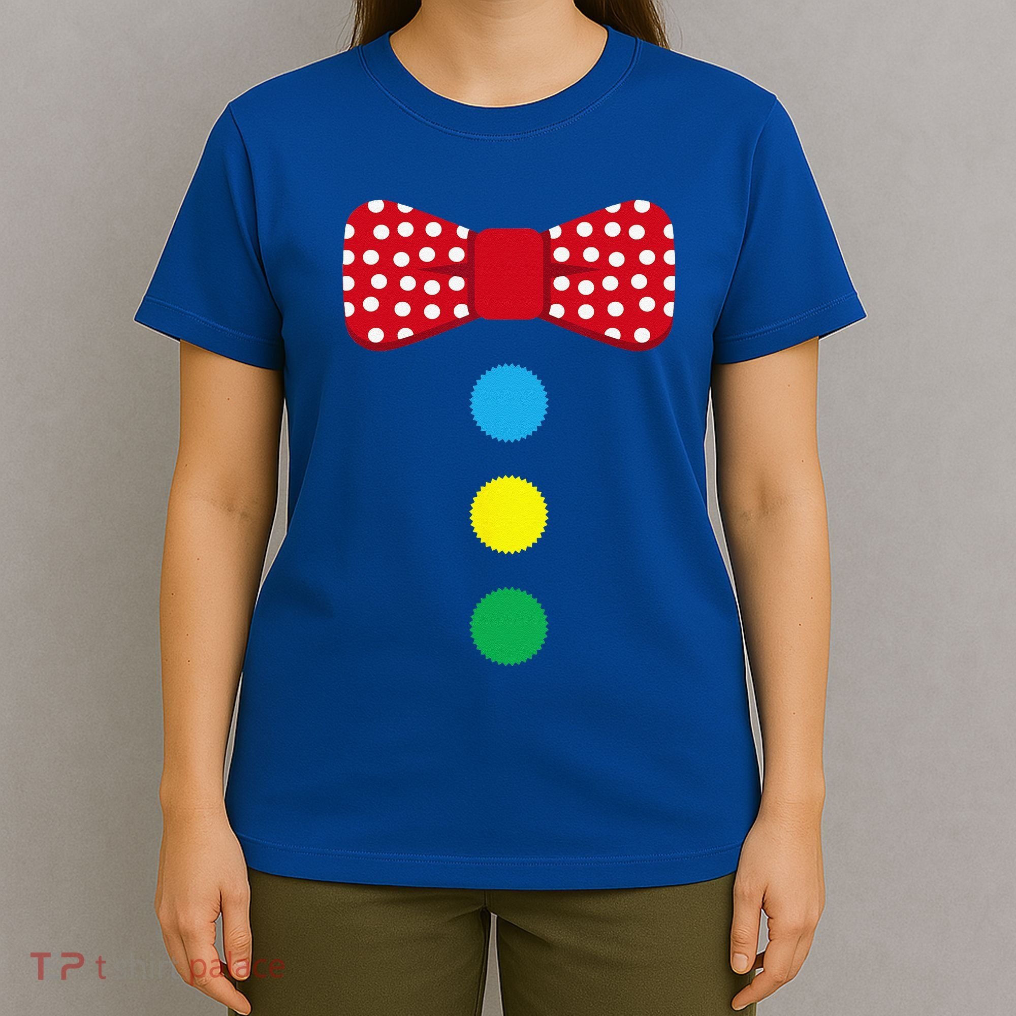 Clown Tie Costume Circus Rainbow Halloween Carnival T-Shirt