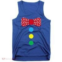 Clown Tie Costume Circus Rainbow Halloween Carnival Tank Top thumb 0