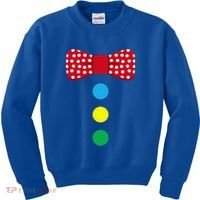 Clown Tie Costume Circus Rainbow Halloween Carnival Kids Sweatshirt thumb 0