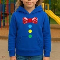 Clown Tie Costume Circus Rainbow Halloween Carnival Kids Hoodie thumb 3