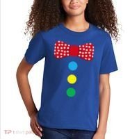 Clown Tie Costume Circus Rainbow Halloween Carnival Kids T-Shirt thumb 2