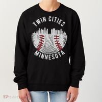 Cool Twin Cities Minnesota MN Baseball Skyline St. Paul MPLS Women's Sweatshirt thumb 0