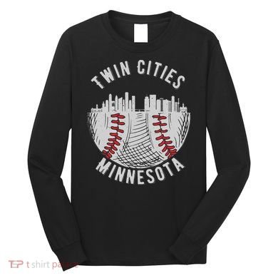 Cool Twin Cities Minnesota MN Baseball Skyline St. Paul MPLS Long Sleeve Shirt