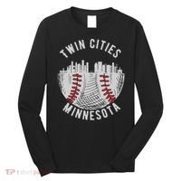 Cool Twin Cities Minnesota MN Baseball Skyline St. Paul MPLS Long Sleeve Shirt thumb 0