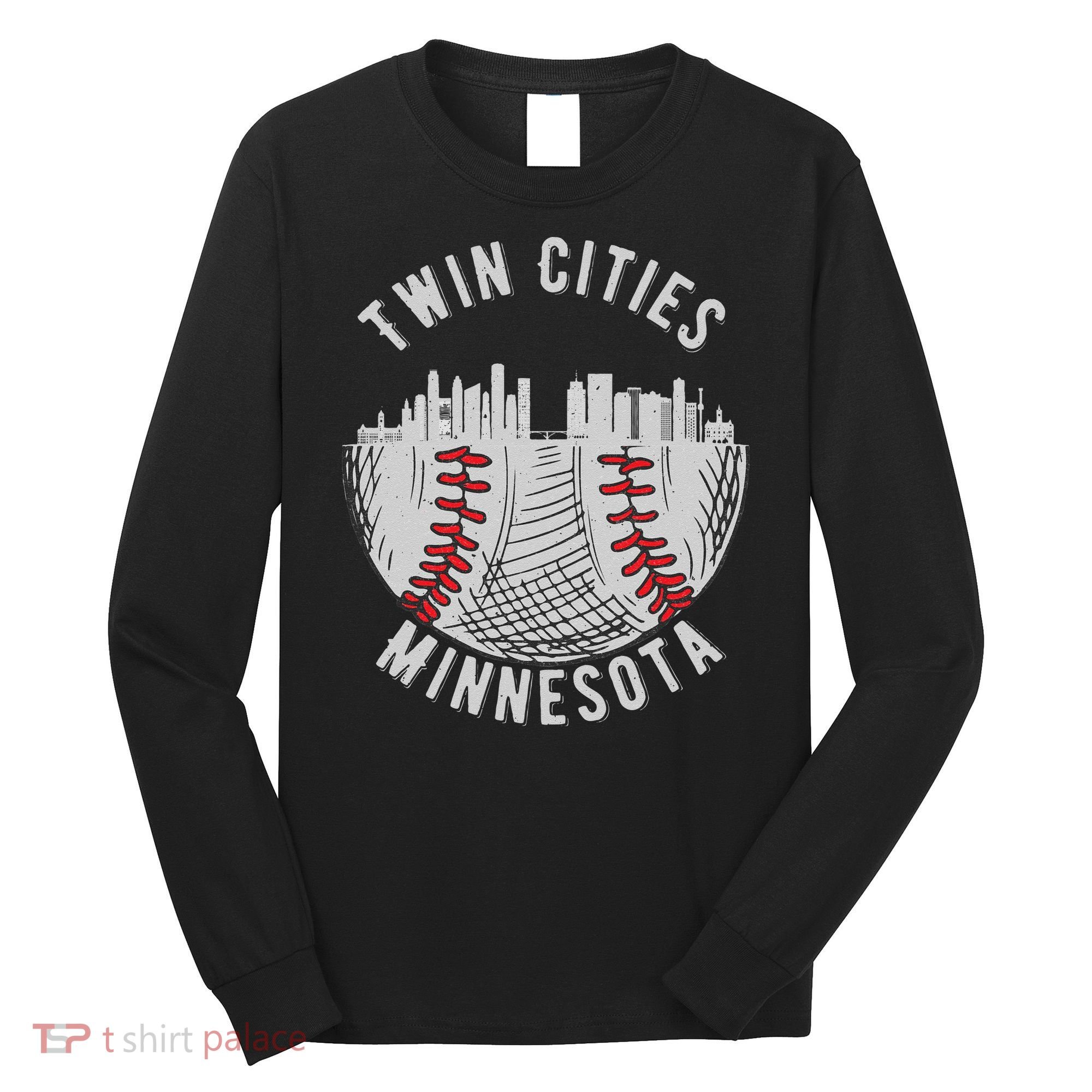Cool Twin Cities Minnesota MN Baseball Skyline St. Paul MPLS Long Sleeve Shirt
