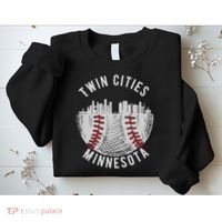 Cool Twin Cities Minnesota MN Baseball Skyline St. Paul MPLS Sweatshirt thumb 2