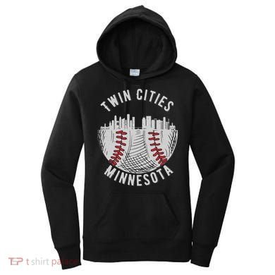 Cool Twin Cities Minnesota MN Baseball Skyline St. Paul MPLS Women's Hoodie