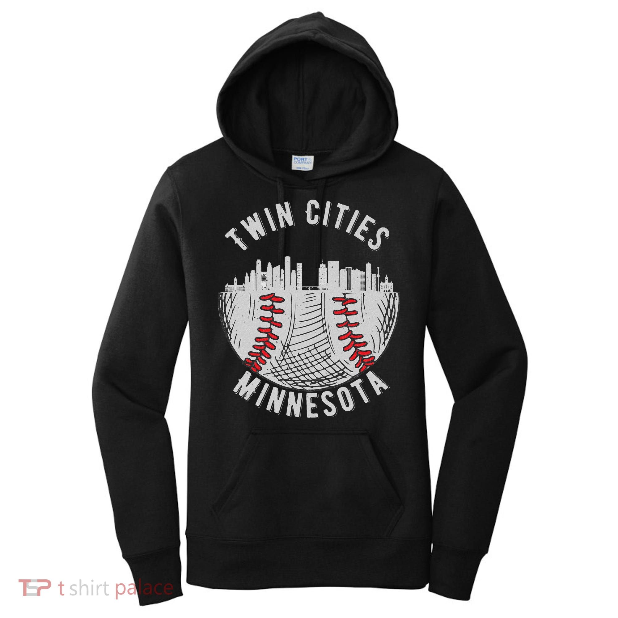 Cool Twin Cities Minnesota MN Baseball Skyline St. Paul MPLS Women's Hoodie