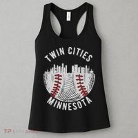 Cool Twin Cities Minnesota MN Baseball Skyline St. Paul MPLS Women's Tank Top thumb 3