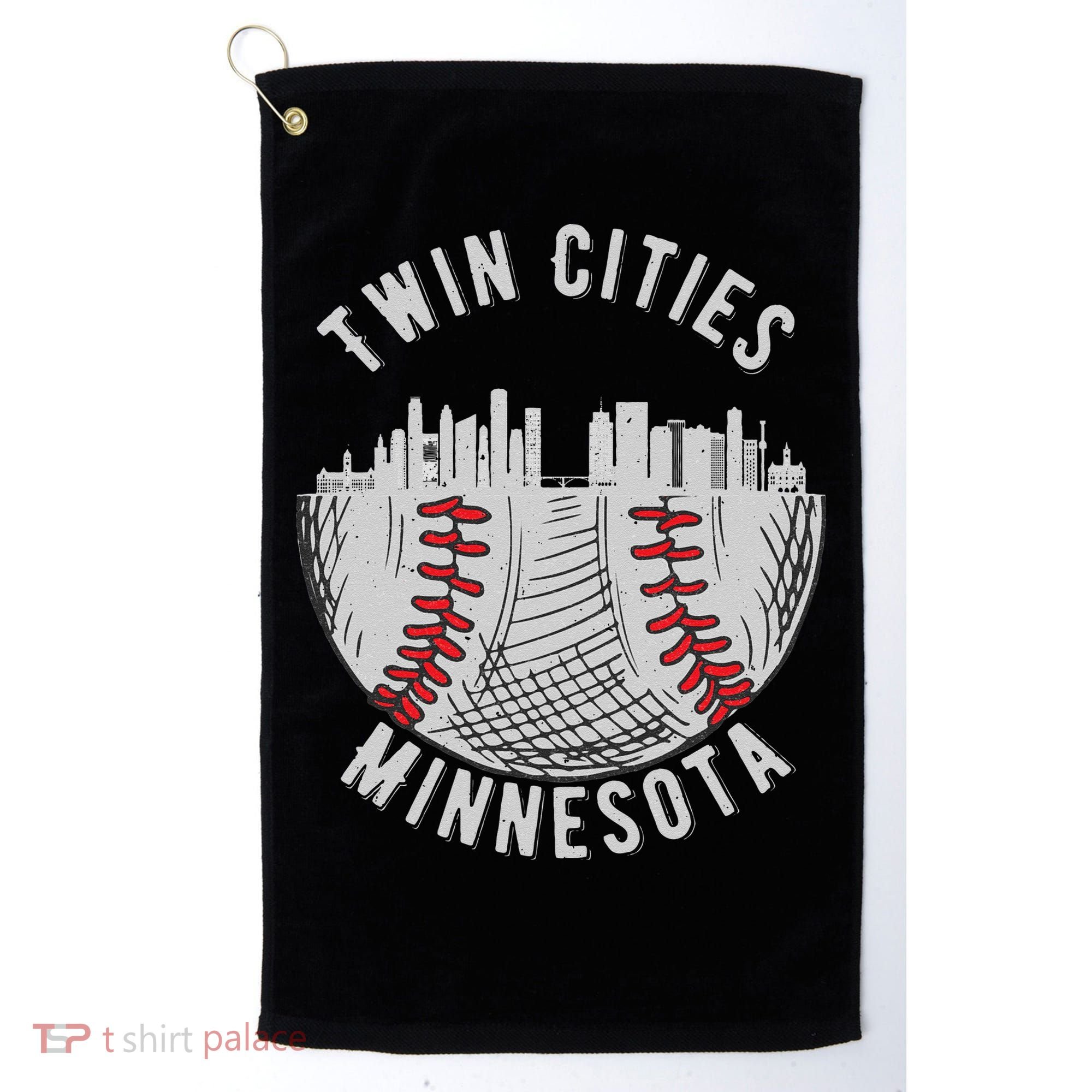 Cool Twin Cities Minnesota MN Baseball Skyline St. Paul MPLS Golf Towel