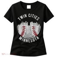 Cool Twin Cities Minnesota MN Baseball Skyline St. Paul MPLS Women's T-Shirt thumb 0