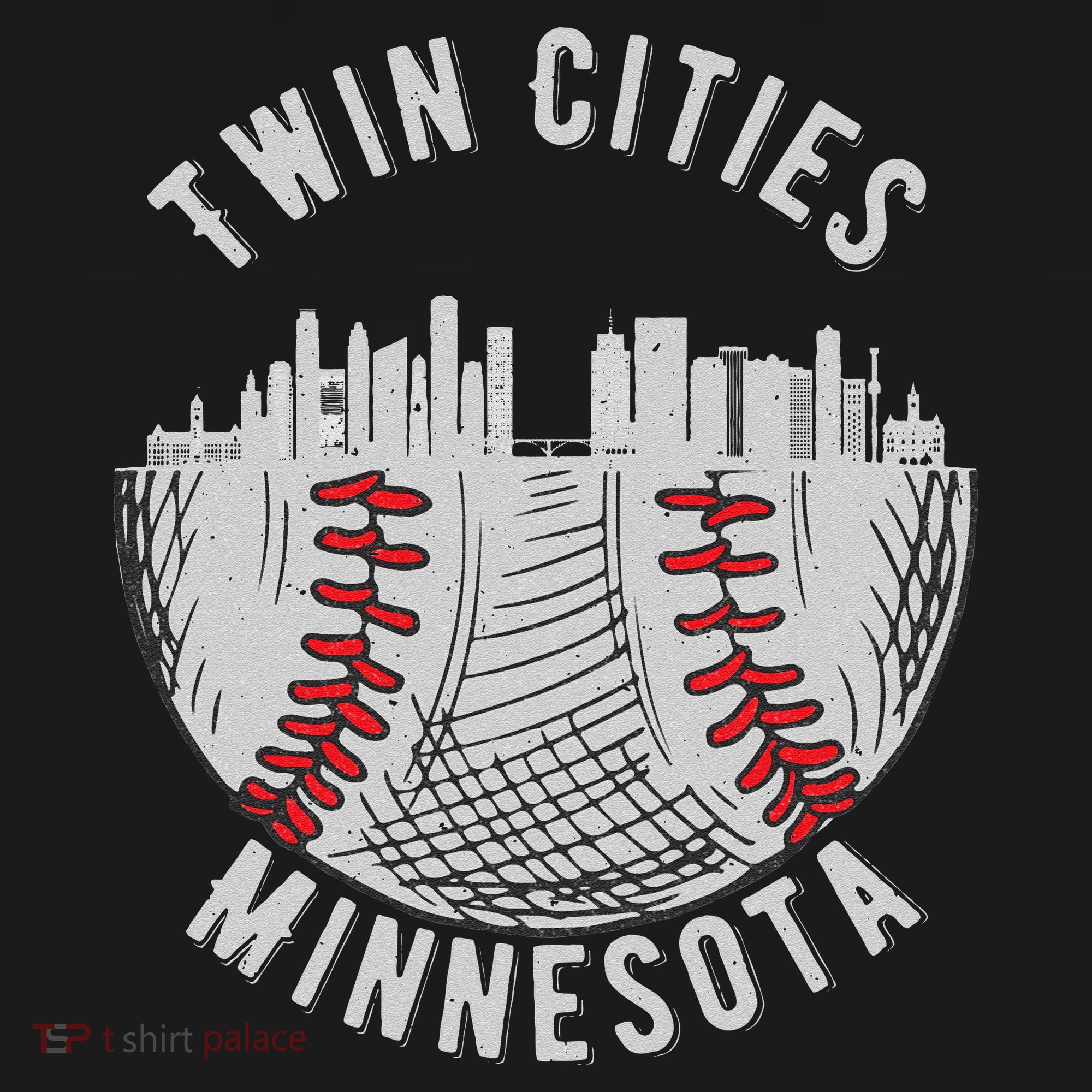Cool Twin Cities Minnesota MN Baseball Skyline St. Paul MPLS Kids Sweatshirt