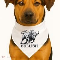 Crypto Trader Cryptocurrency Investor Day Trading Bullish USA-Made Doggie Bandana thumb 1