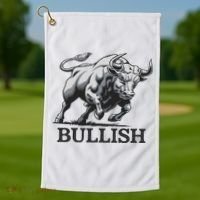 Crypto Trader Cryptocurrency Investor Day Trading Bullish Golf Towel thumb 1