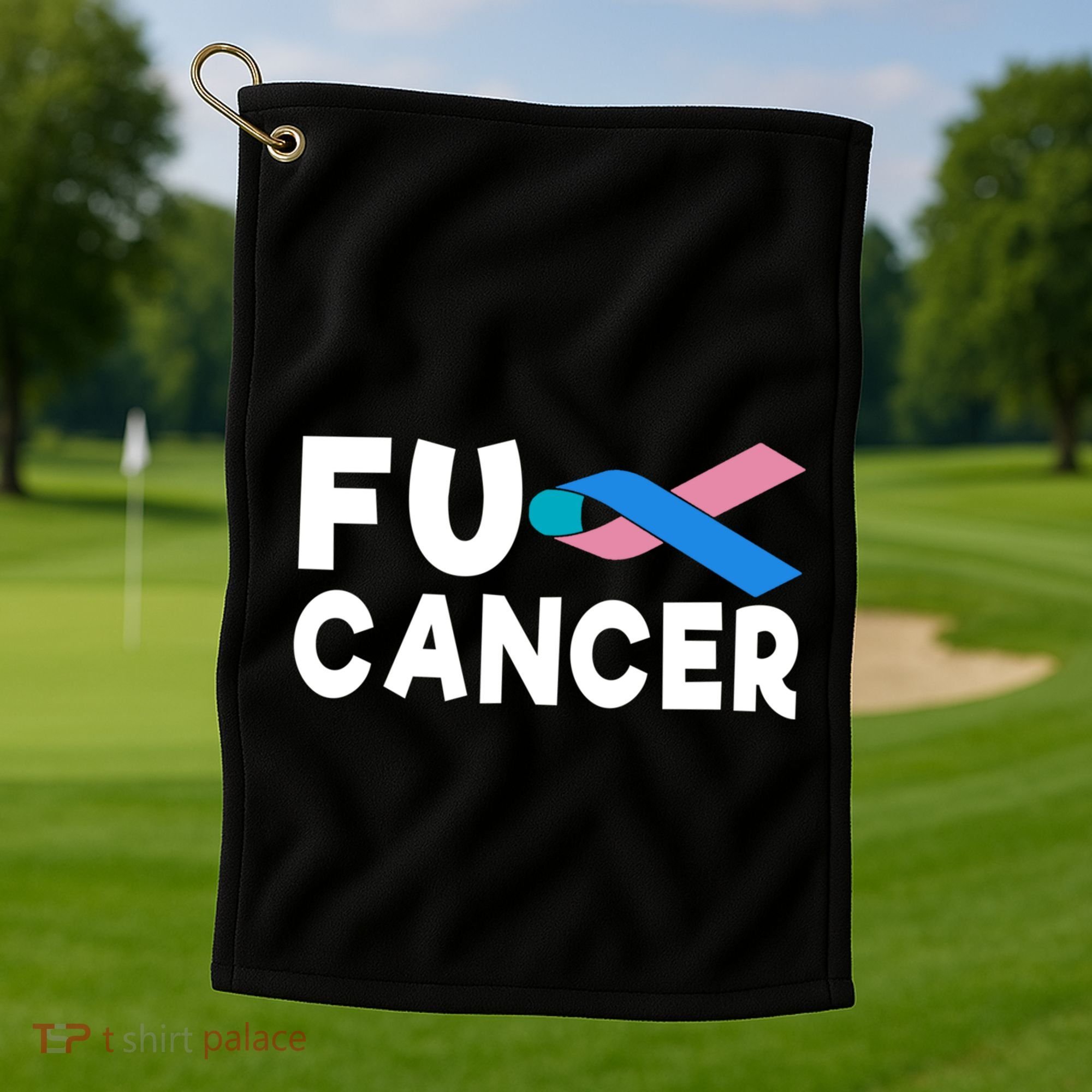 Cancer Thyroid Cancer Funny Gift Golf Towel