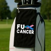 Cancer Thyroid Cancer Funny Gift Golf Towel thumb 2