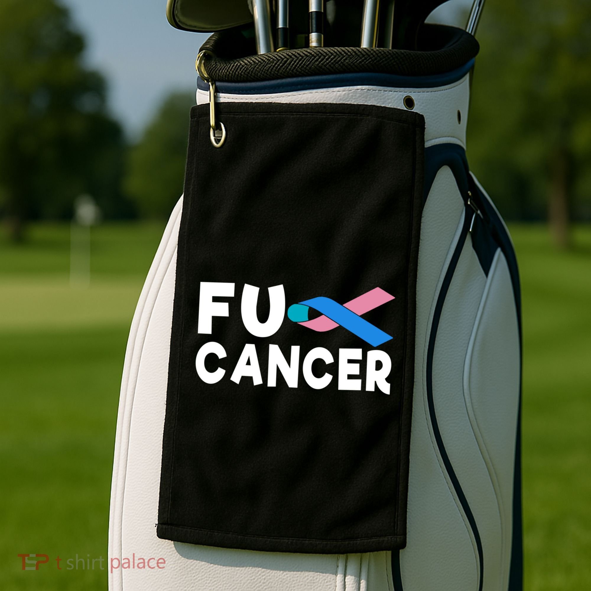 Cancer Thyroid Cancer Funny Gift Golf Towel