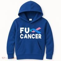Cancer Thyroid Cancer Funny Gift Kids Hoodie thumb 0