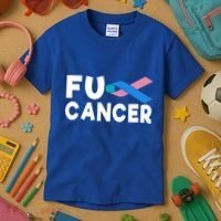 Cancer Thyroid Cancer Funny Gift Kids T-Shirt thumb 3