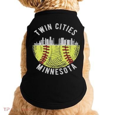 Cool Twin Cities Minnesota Mn Softball Skyline St. Paul Mpls Doggie Tank