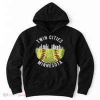Cool Twin Cities Minnesota Mn Softball Skyline St. Paul Mpls Hoodie thumb 0