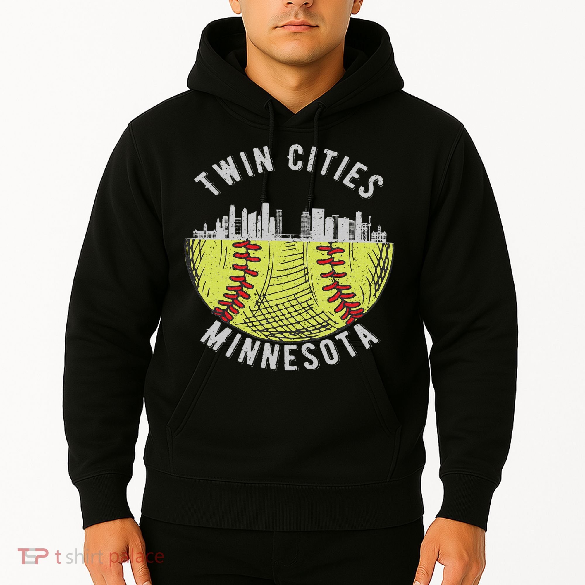 Cool Twin Cities Minnesota Mn Softball Skyline St. Paul Mpls Hoodie