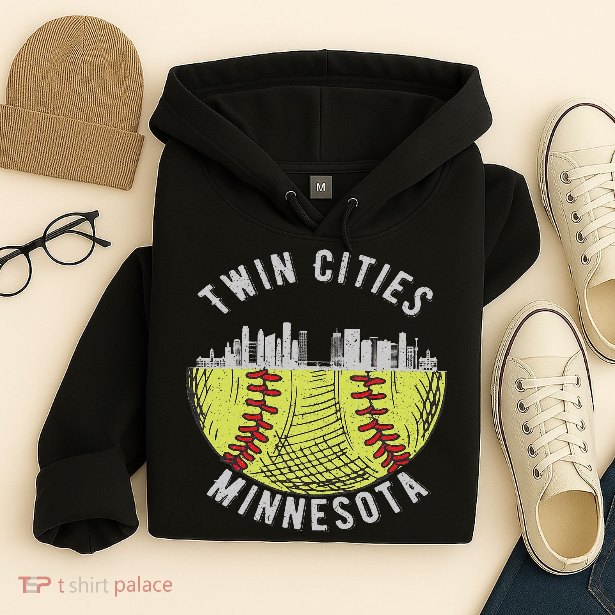 Cool Twin Cities Minnesota Mn Softball Skyline St. Paul Mpls Hoodie