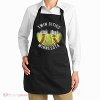 Cool Twin Cities Minnesota Mn Softball Skyline St. Paul Mpls Apron thumb 2