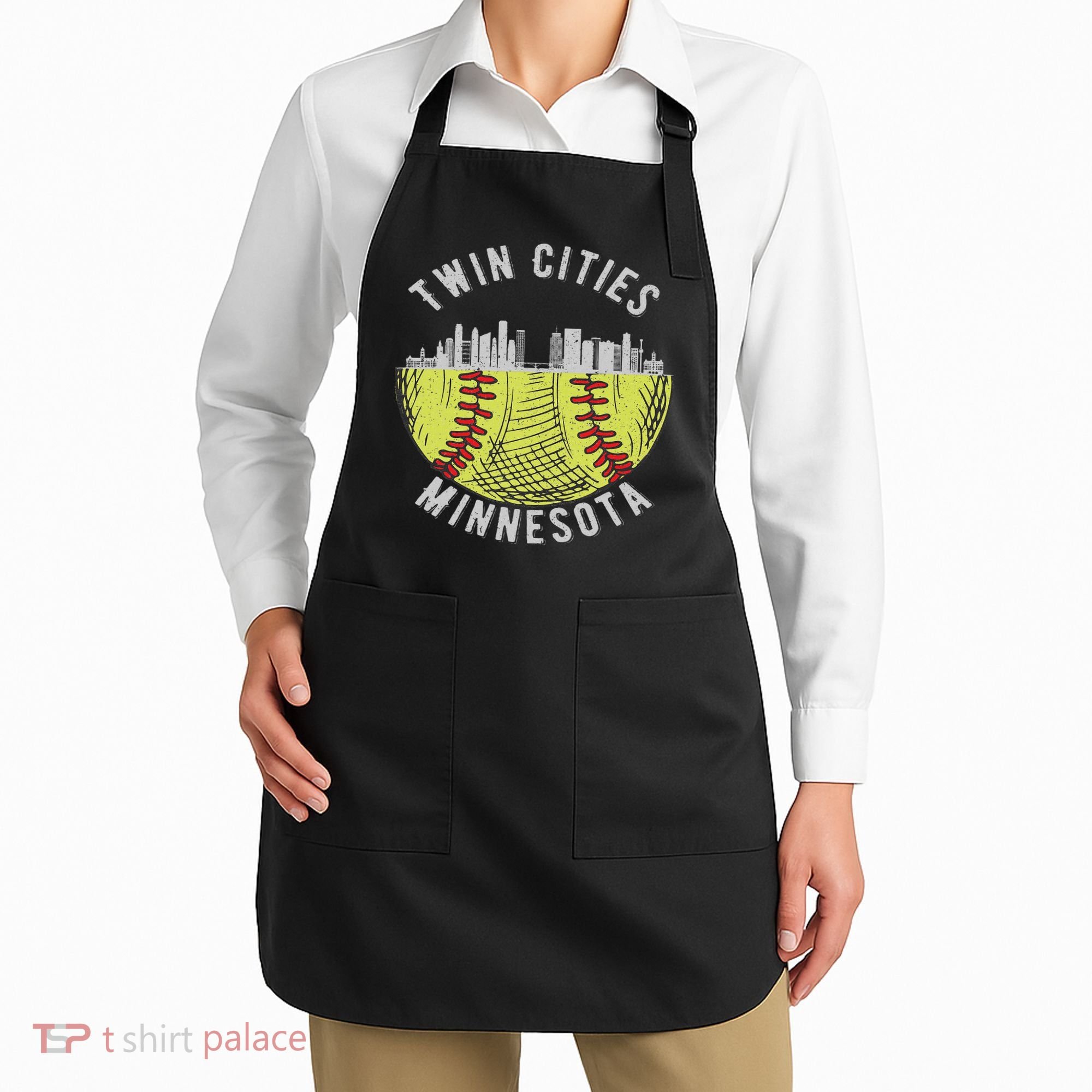 Cool Twin Cities Minnesota Mn Softball Skyline St. Paul Mpls Apron