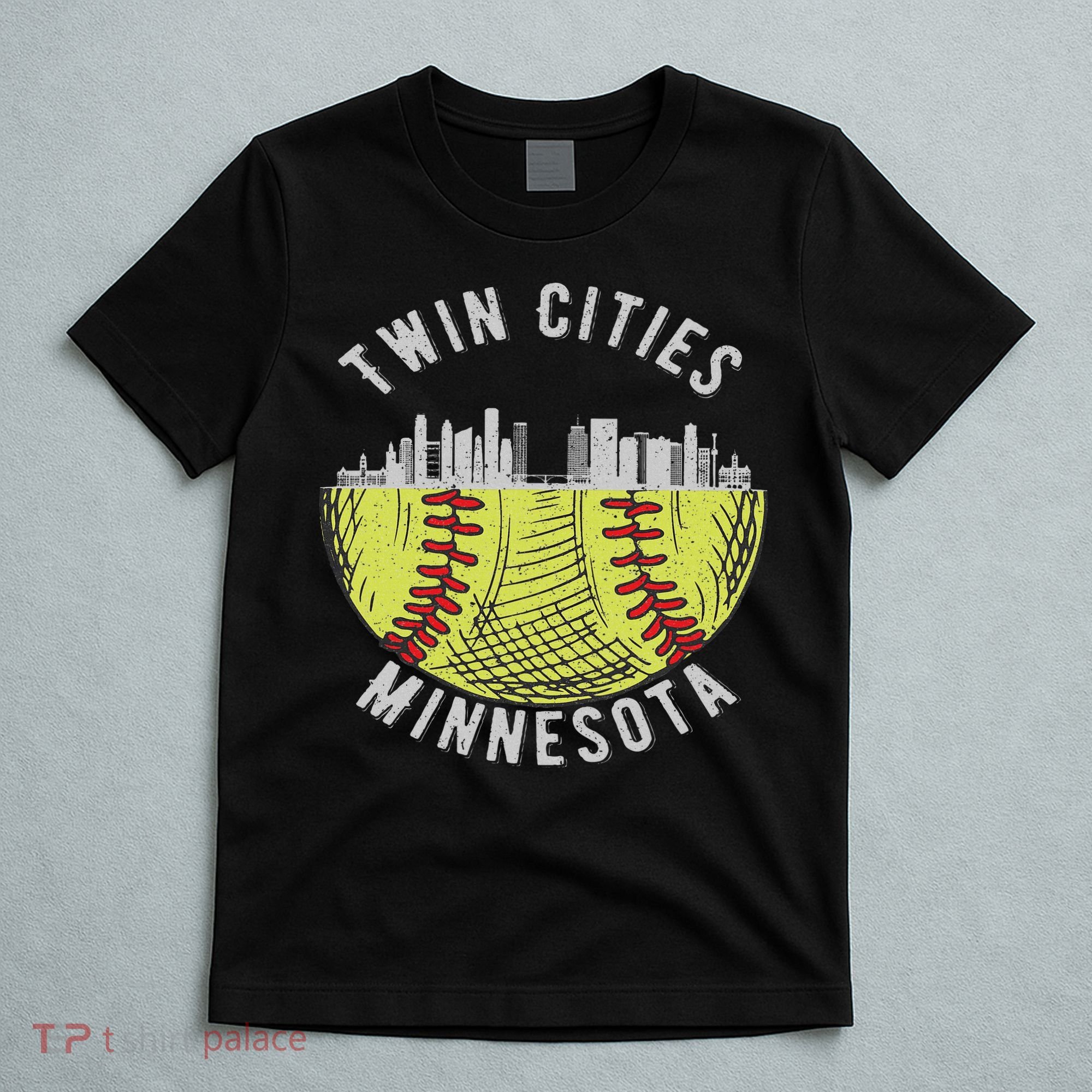 Cool Twin Cities Minnesota Mn Softball Skyline St. Paul Mpls T-Shirt