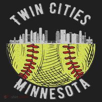 Cool Twin Cities Minnesota Mn Softball Skyline St. Paul Mpls Beanie thumb 2