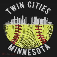 Cool Twin Cities Minnesota Mn Softball Skyline St. Paul Mpls Women's Hoodie thumb 2