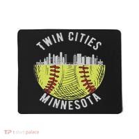 Cool Twin Cities Minnesota Mn Softball Skyline St. Paul Mpls Mousepad thumb 0