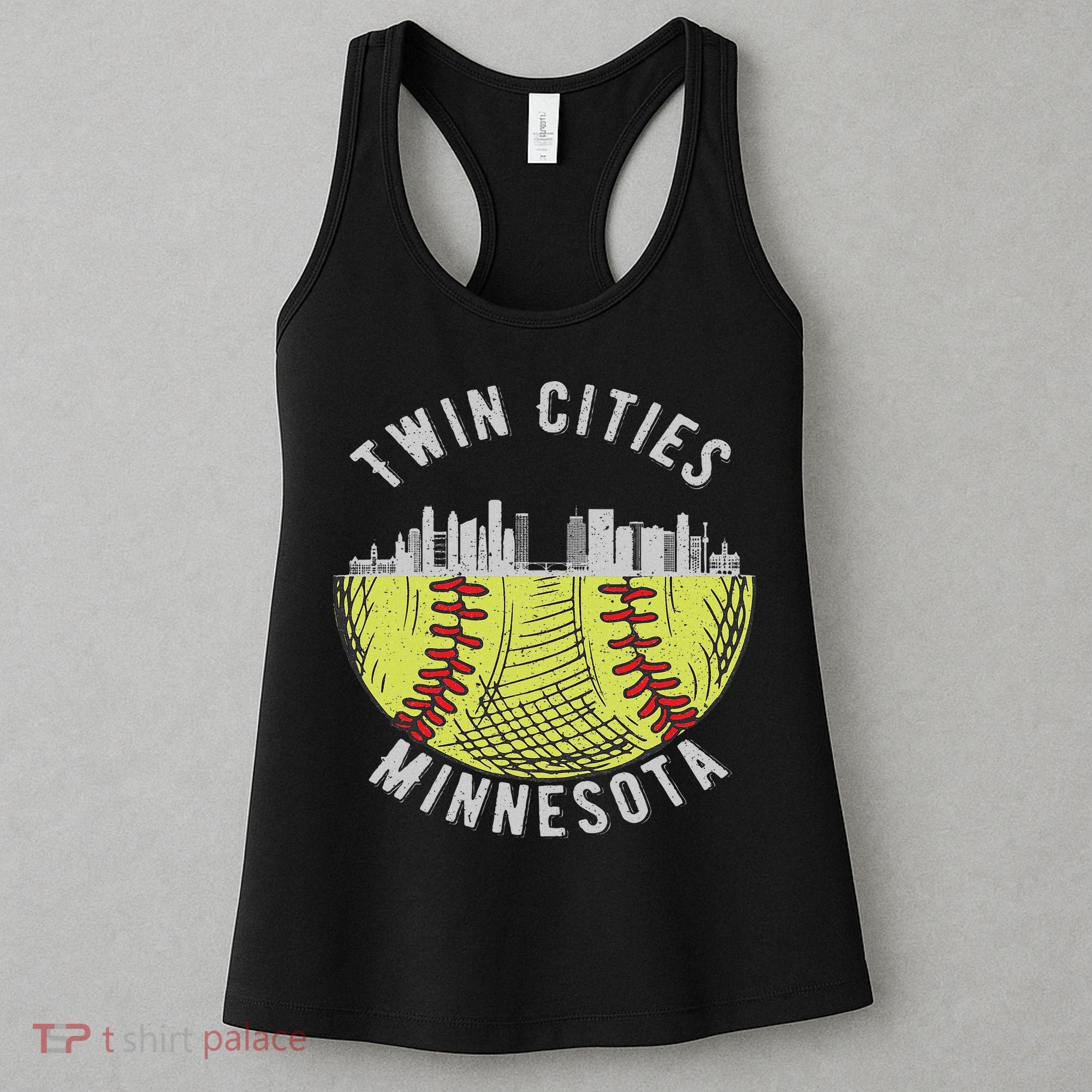 Cool Twin Cities Minnesota Mn Softball Skyline St. Paul Mpls Women's Tank Top