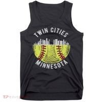 Cool Twin Cities Minnesota Mn Softball Skyline St. Paul Mpls Tank Top thumb 0