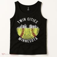 Cool Twin Cities Minnesota Mn Softball Skyline St. Paul Mpls Tank Top thumb 2