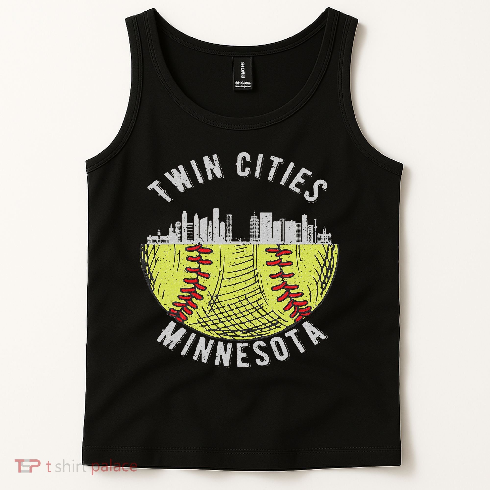 Cool Twin Cities Minnesota Mn Softball Skyline St. Paul Mpls Tank Top