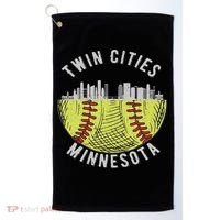 Cool Twin Cities Minnesota Mn Softball Skyline St. Paul Mpls Golf Towel thumb 0