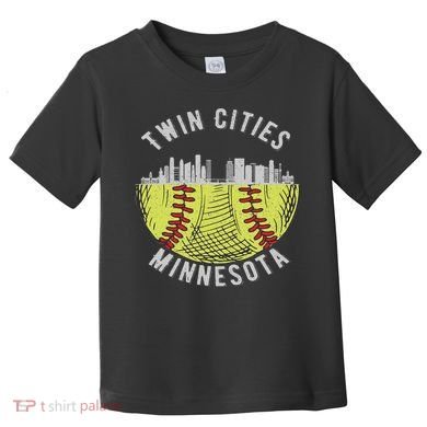Cool Twin Cities Minnesota Mn Softball Skyline St. Paul Mpls Toddler T-Shirt