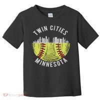Cool Twin Cities Minnesota Mn Softball Skyline St. Paul Mpls Toddler T-Shirt thumb 0