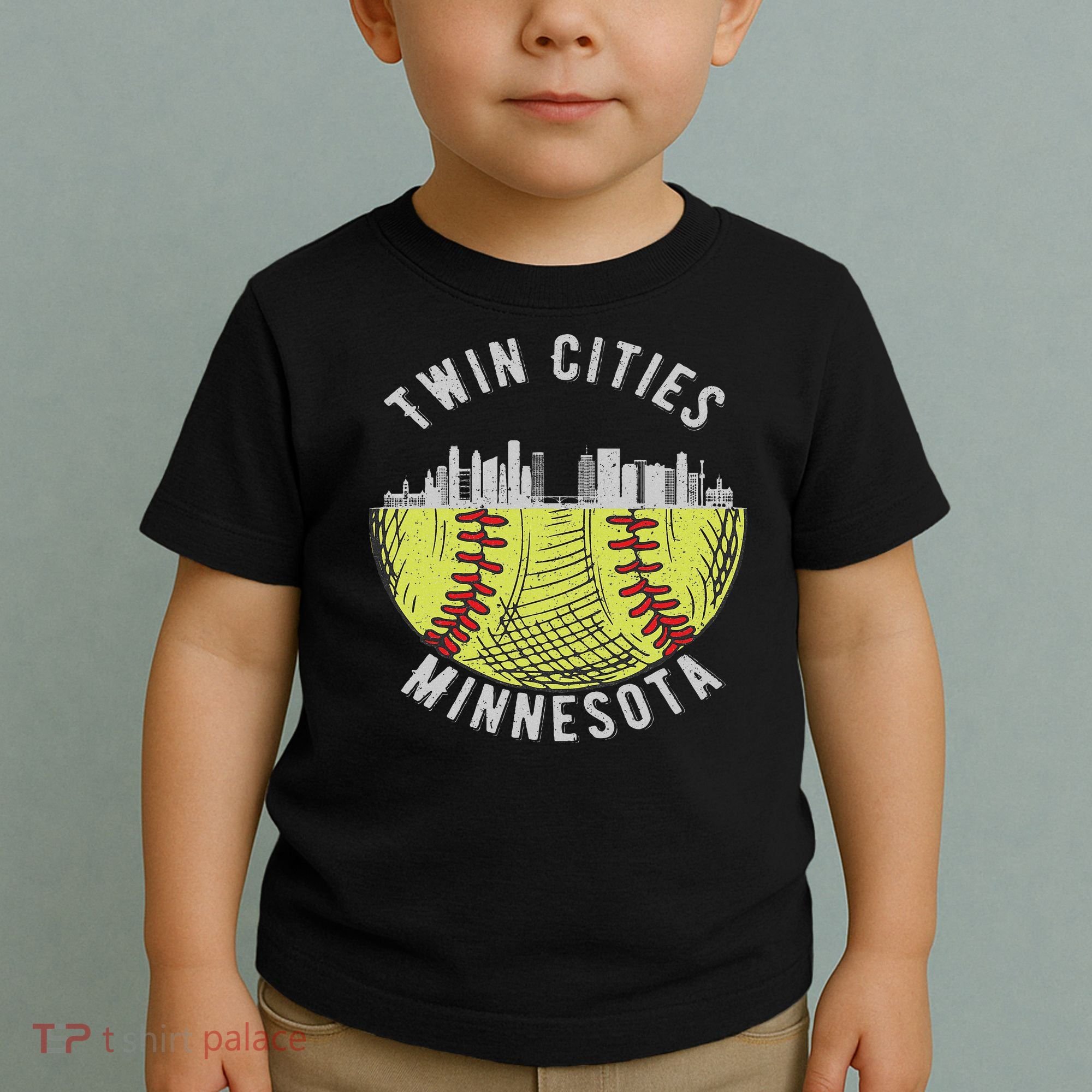 Cool Twin Cities Minnesota Mn Softball Skyline St. Paul Mpls Toddler T-Shirt